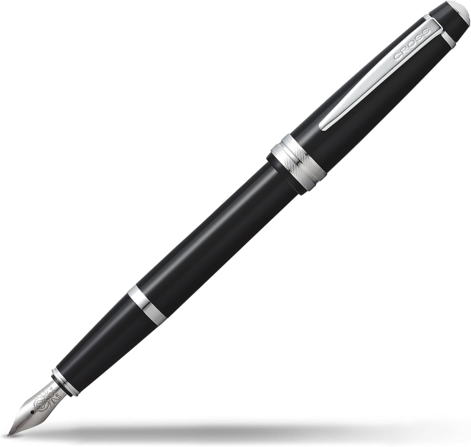 Cross Bailey Light Fountain Pen, Polished Black Resin, Medium Steel Nib