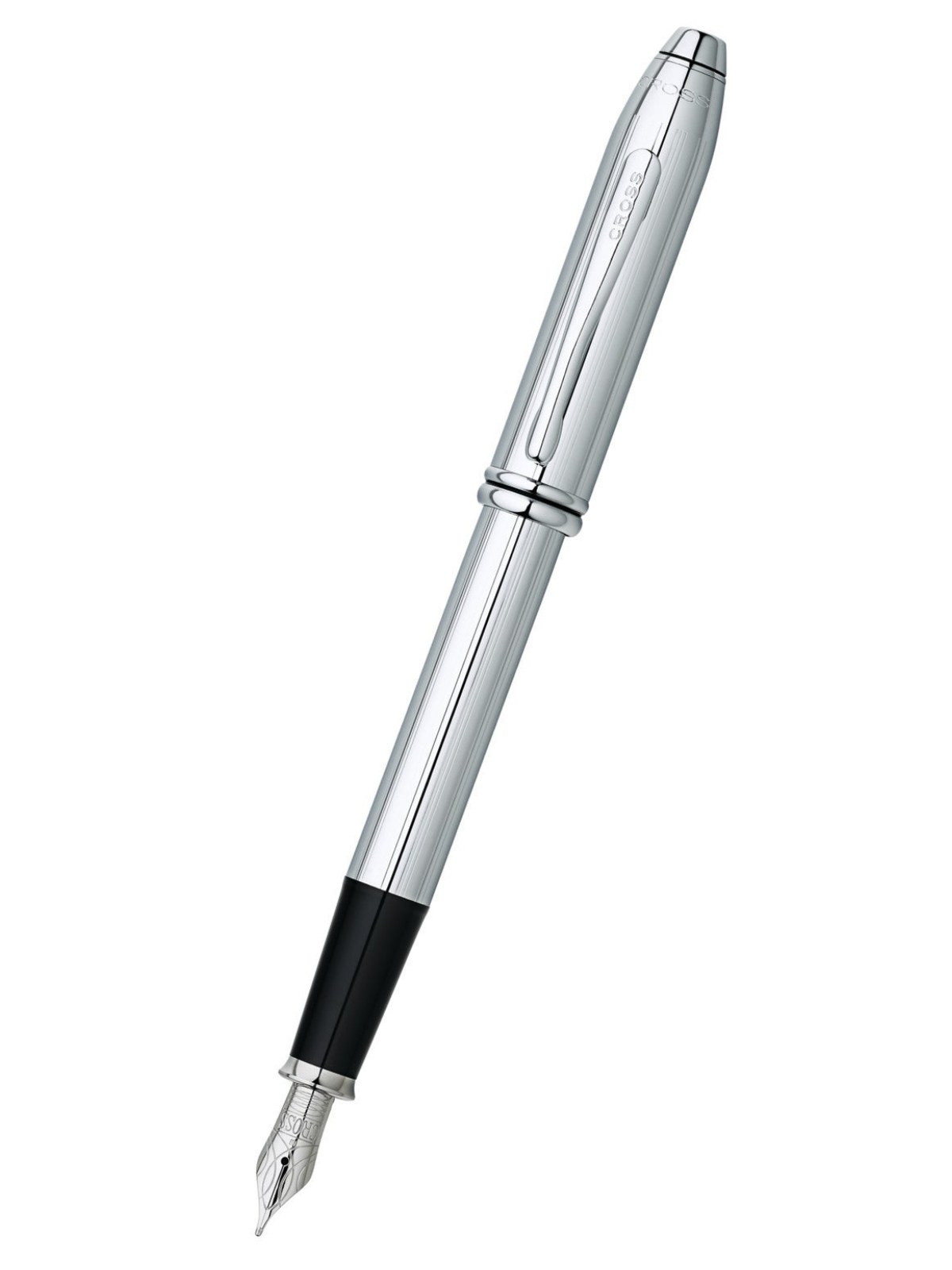Cross Townsend Fountain Pen, Lustrous Chrome, Full Metal Body